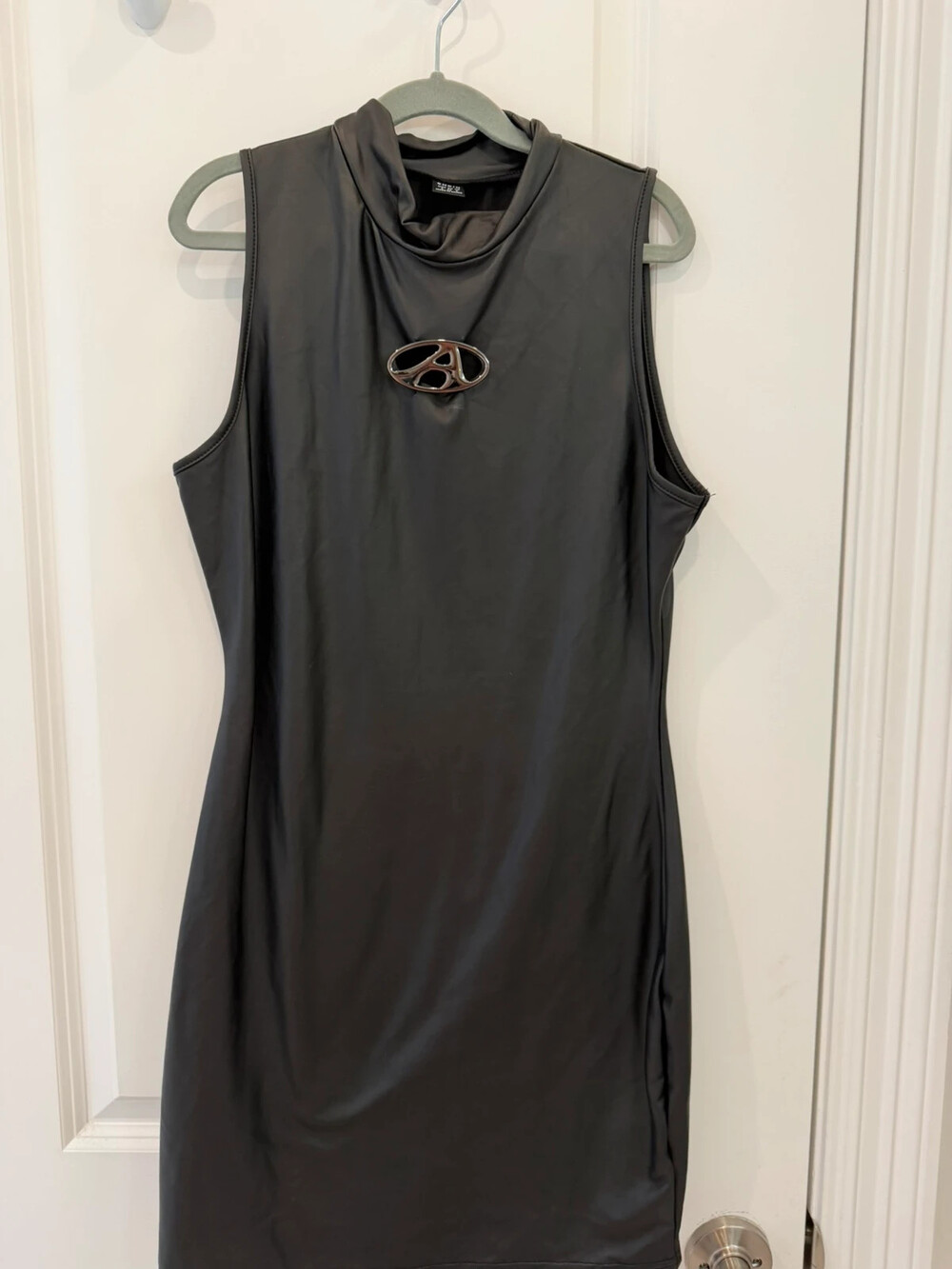 SHEIN faux leather dress. Perfect costume!